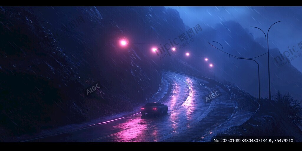 雨夜山路