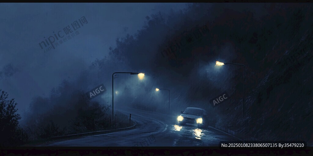 雨夜山路