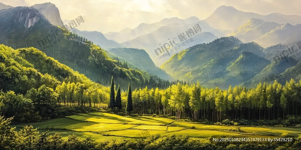高清寬幅田園山水