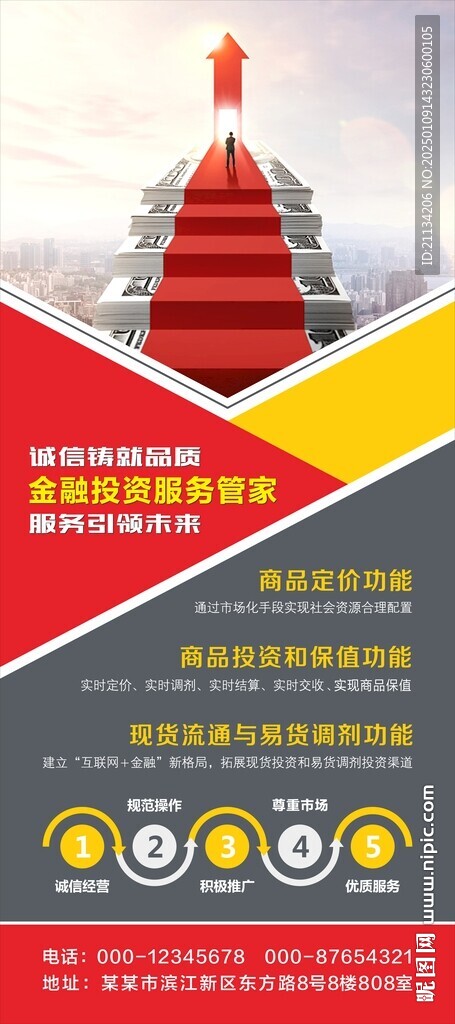 金融投資展架