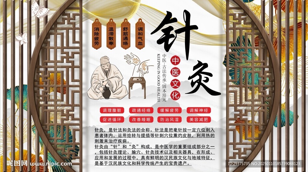 針灸背景墻