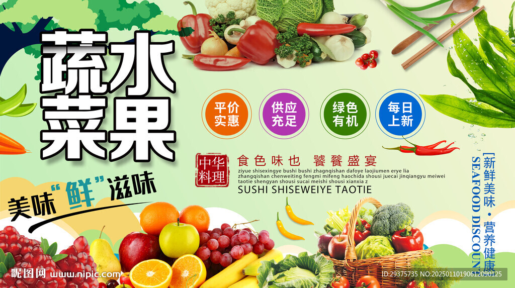 水果蔬菜背景墻