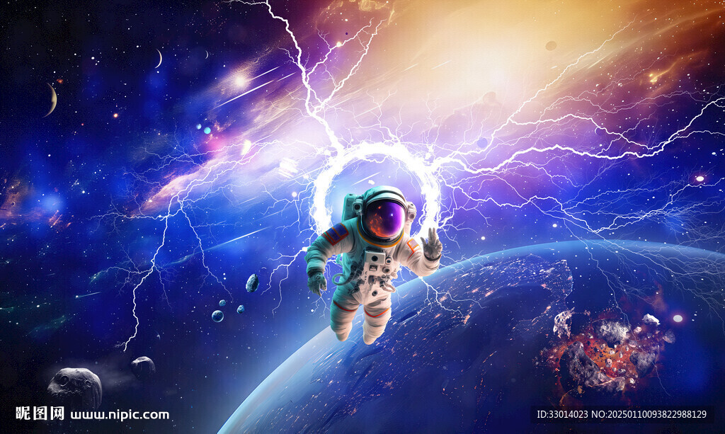 閃電星空