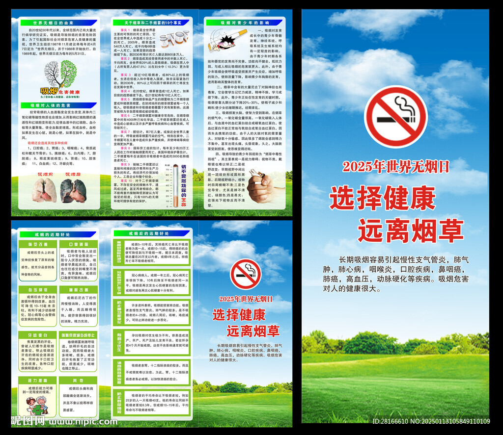 世界無煙日三折頁
