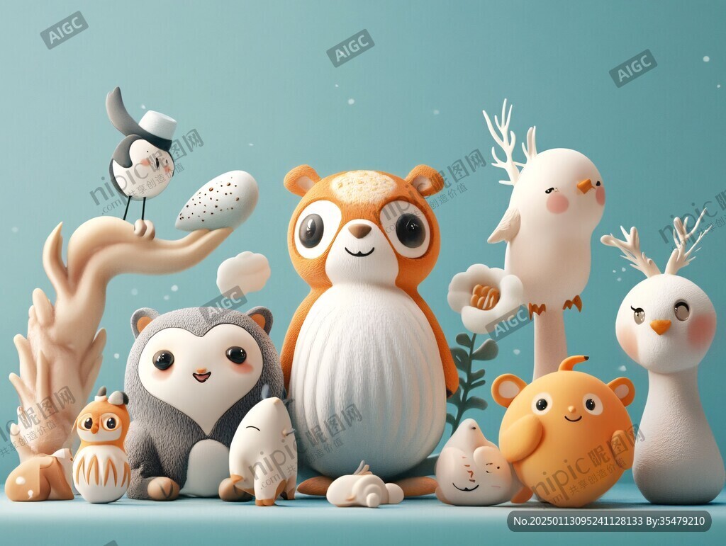 創意動物ip插畫