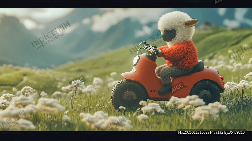 騎摩托車的小熊