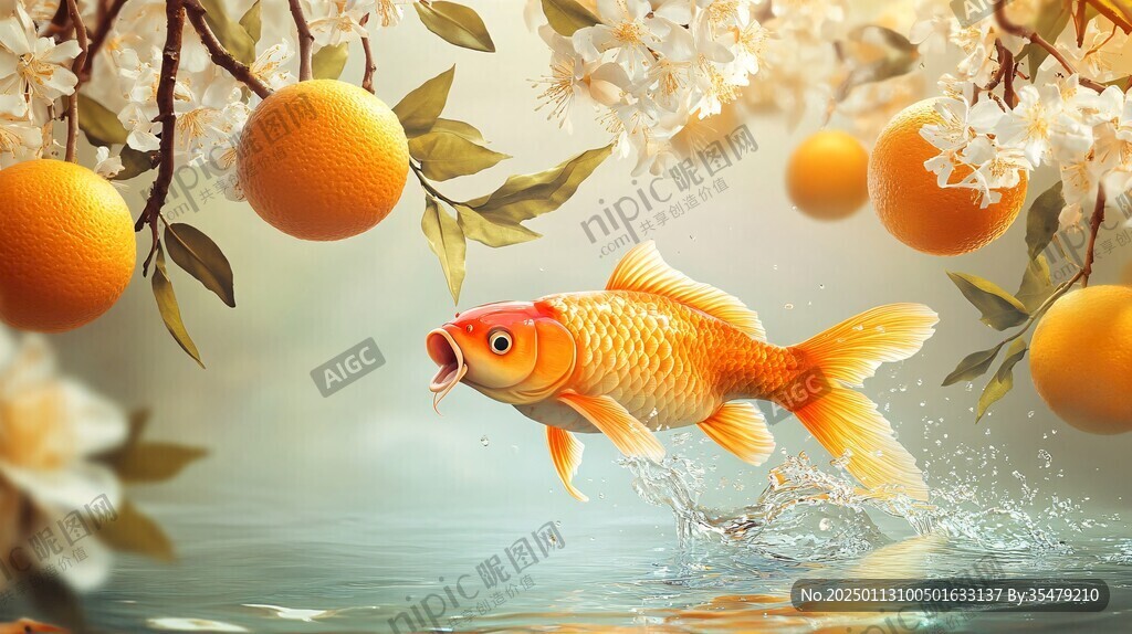意境鯉魚圖