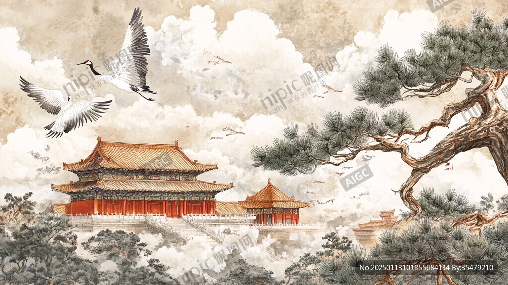 故宮風(fēng)景插畫