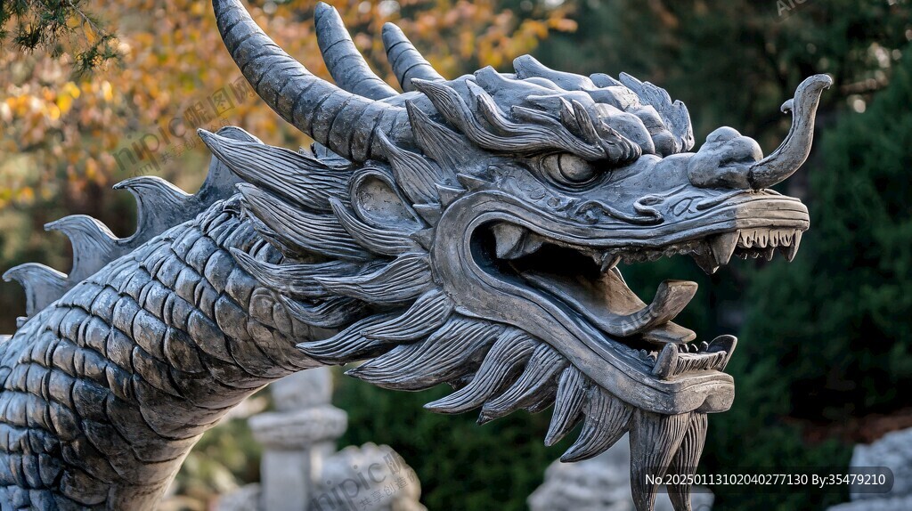 石刻龍頭
