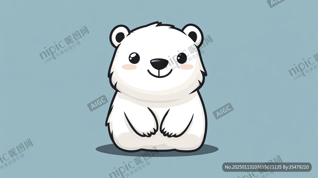 小白熊插畫