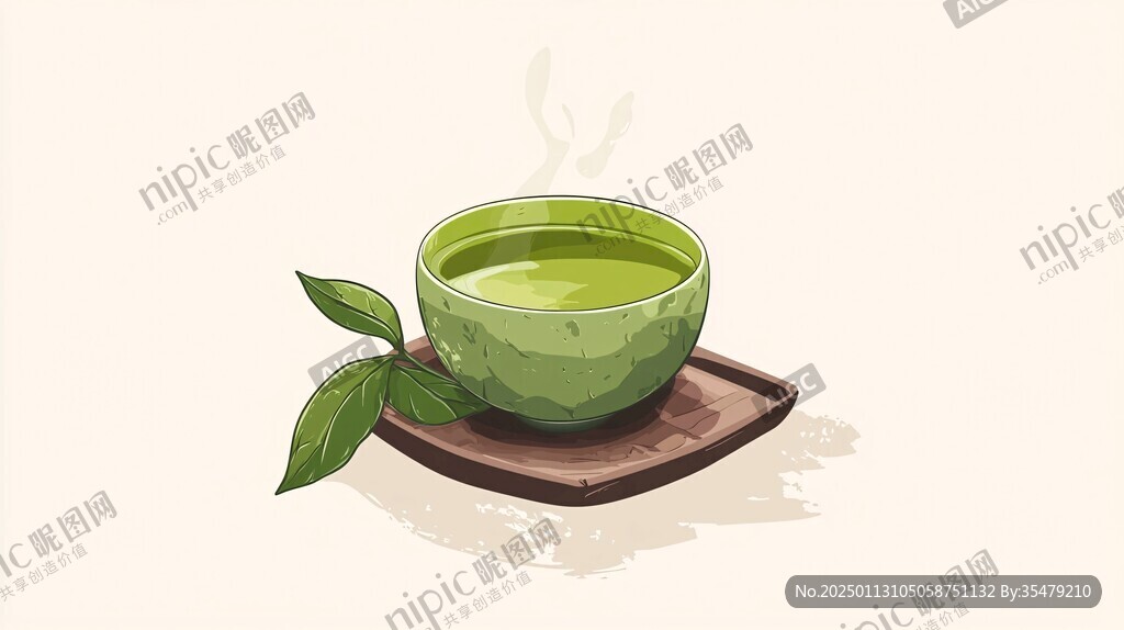 綠茶插畫(huà)