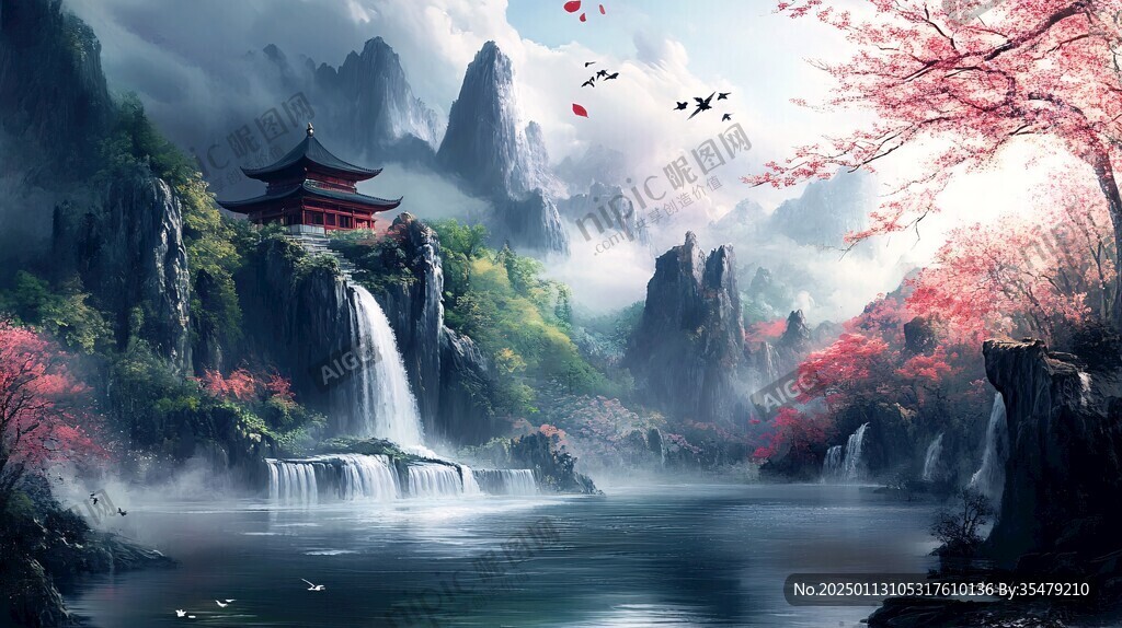 古風(fēng)山水場景