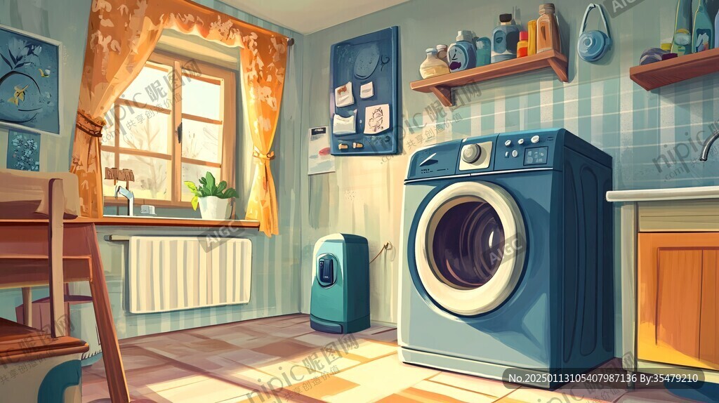 洗衣服插畫