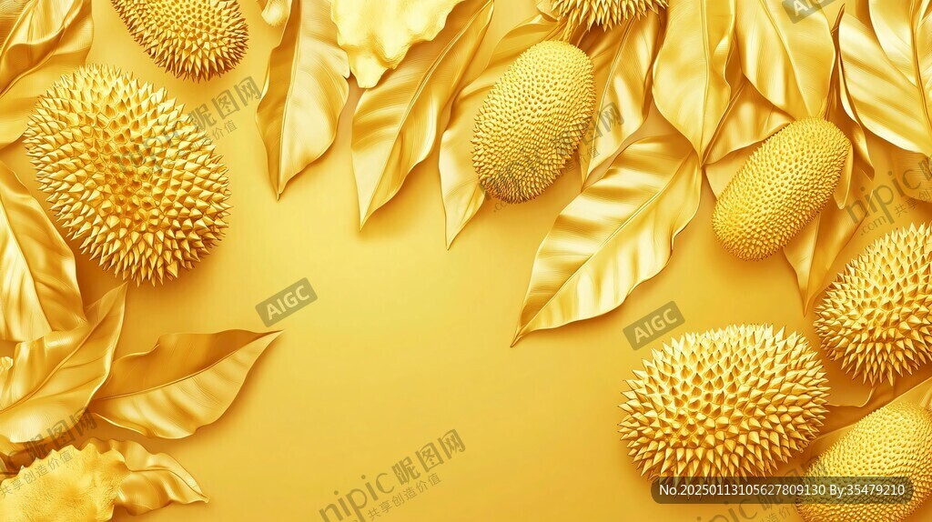 金枕榴蓮插畫