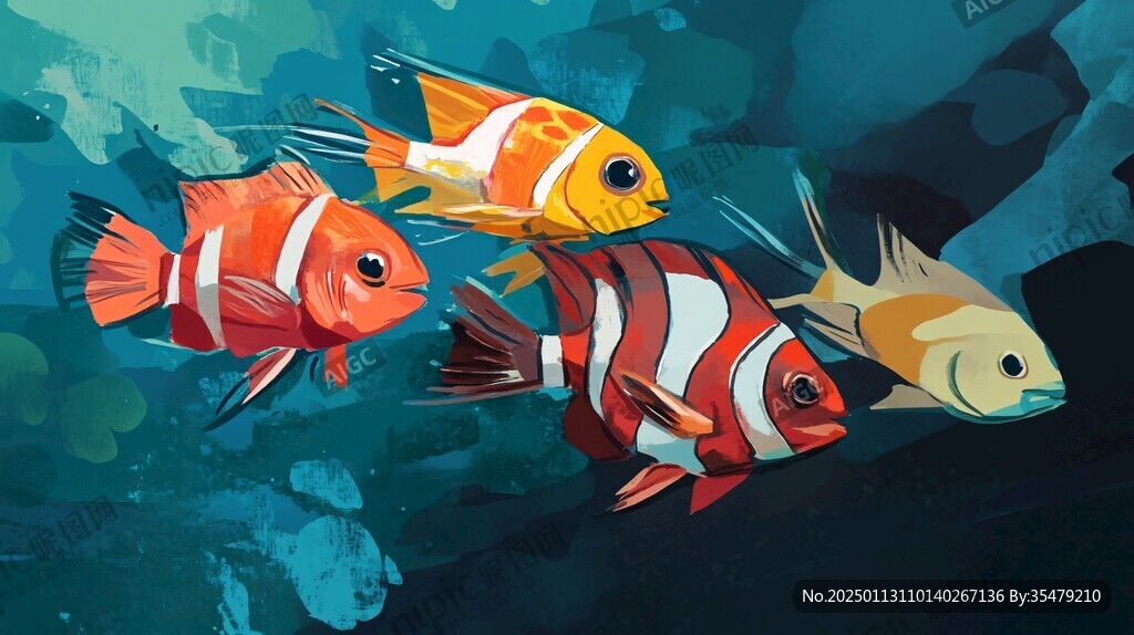 水族箱插畫