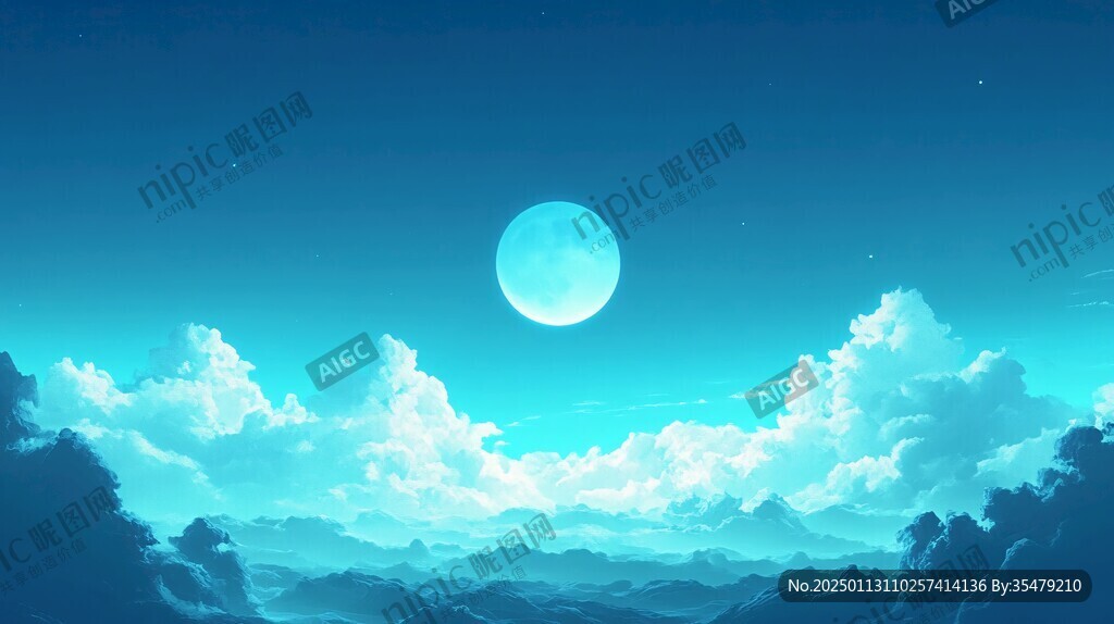 藍(lán)月夜夢(mèng)幻唯美奇幻