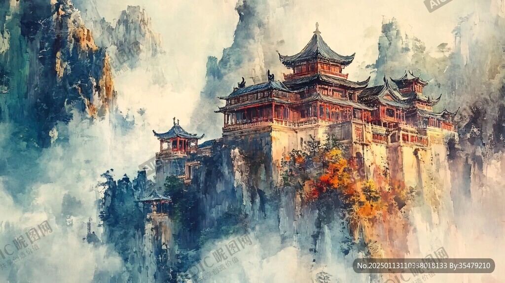 武當(dāng)山插畫(huà)