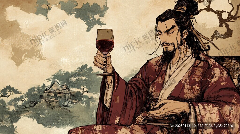 勾踐倒酒于河