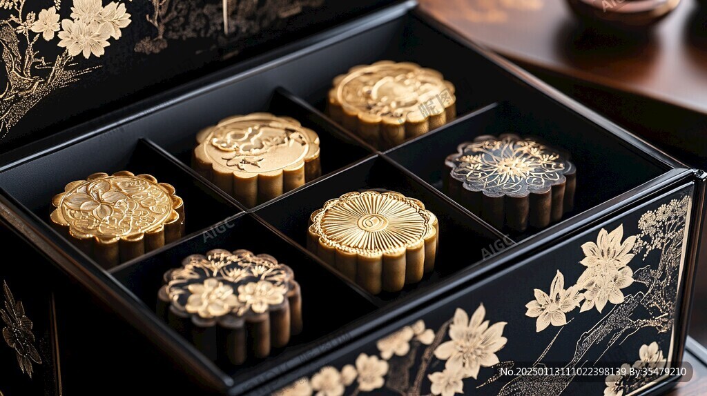金色月餅禮盒