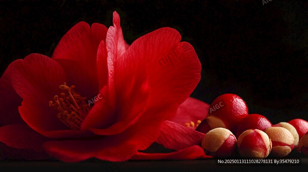 黑底紅花設(shè)計(jì)圖