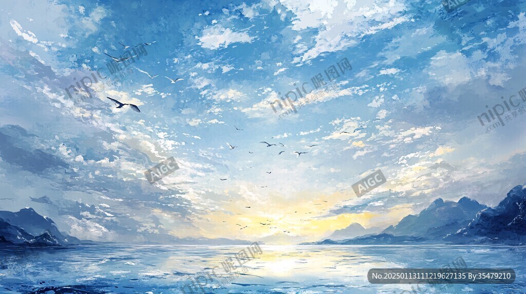 插畫唯美風(fēng)景