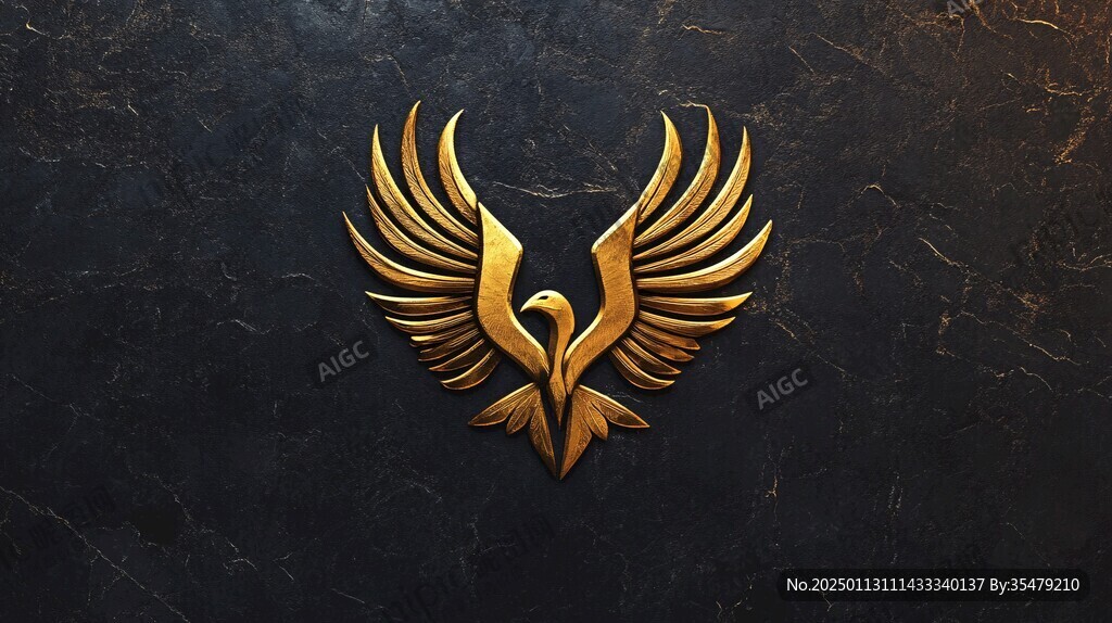 金色翅膀logo