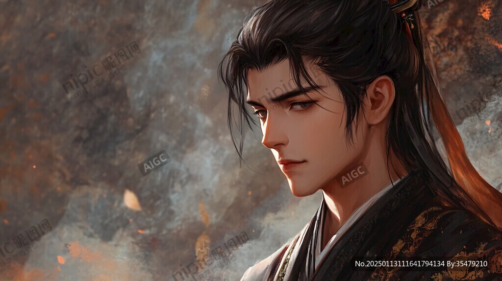 原創(chuàng)手繪古裝美男