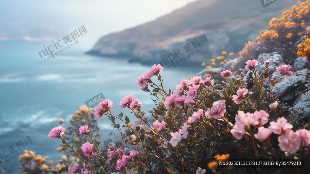 海邊上的花