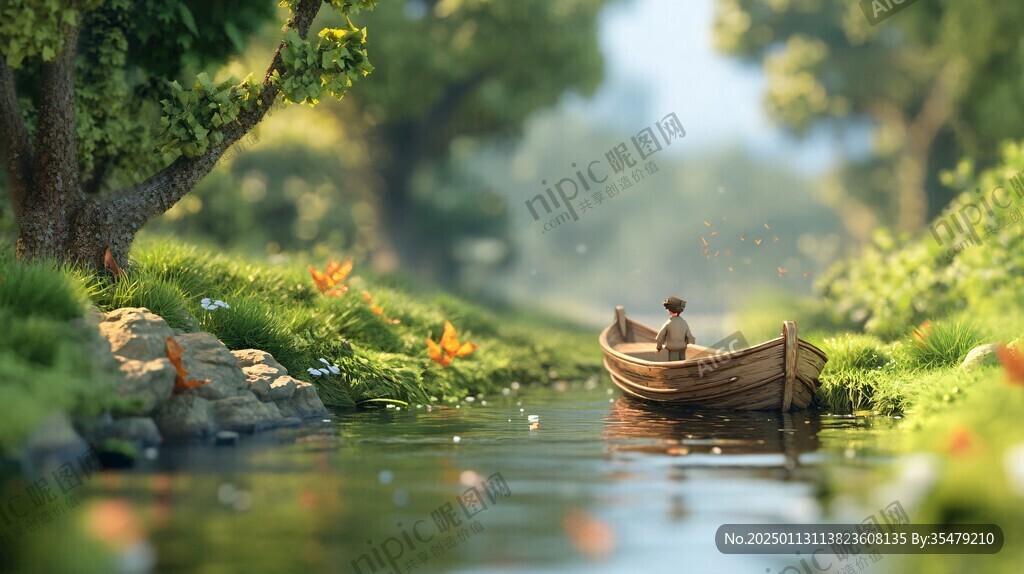 唯美小船