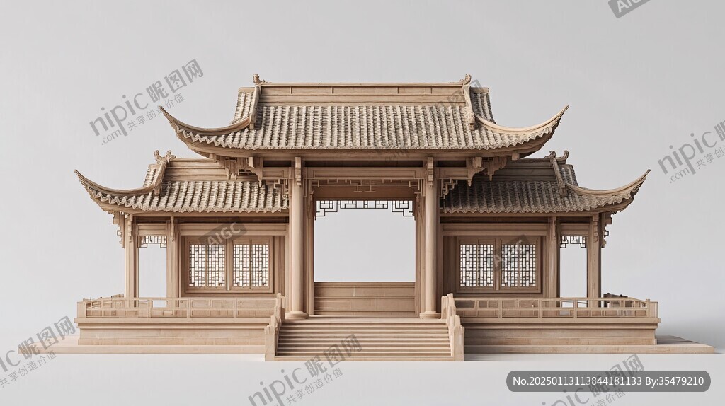 古代望樓模型