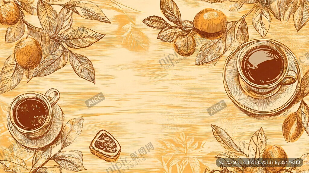 羅漢果茶插畫