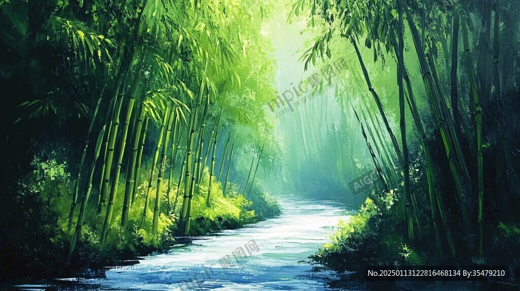 竹林意境圖