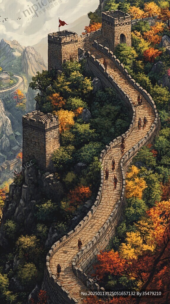 裝飾畫長城