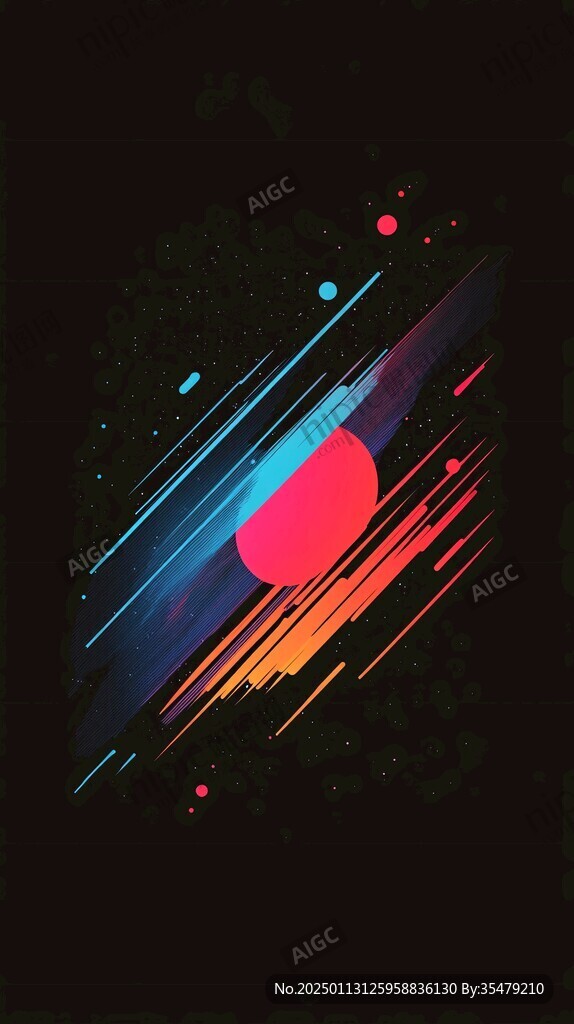 創(chuàng)意彩色繽紛宇宙插畫