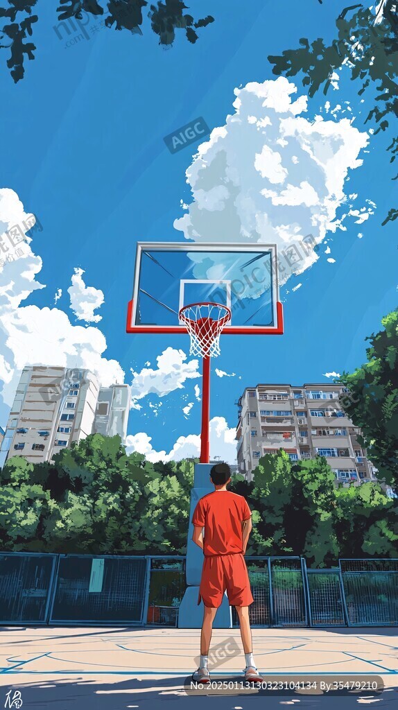 籃球少年插畫