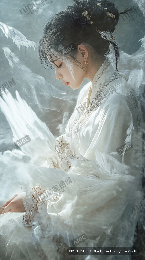 少女與仙鶴
