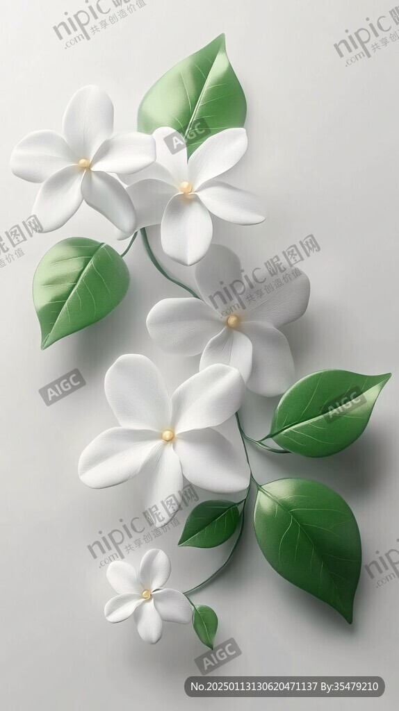 3d立體簡約花