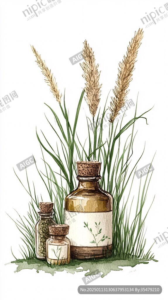 手繪莜麥插畫