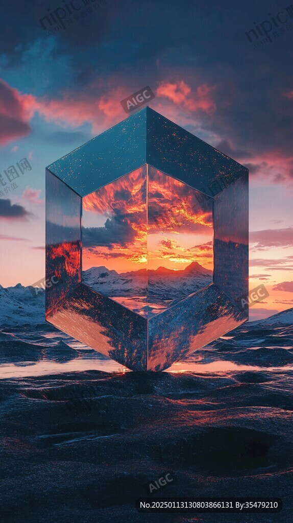 水晶體立方體建筑體