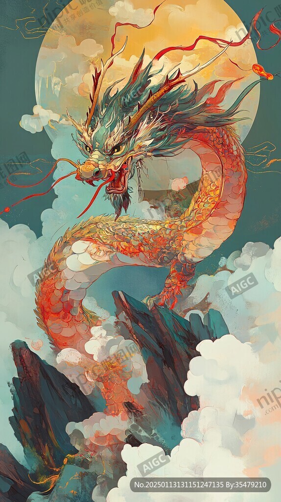 插畫龍年插畫