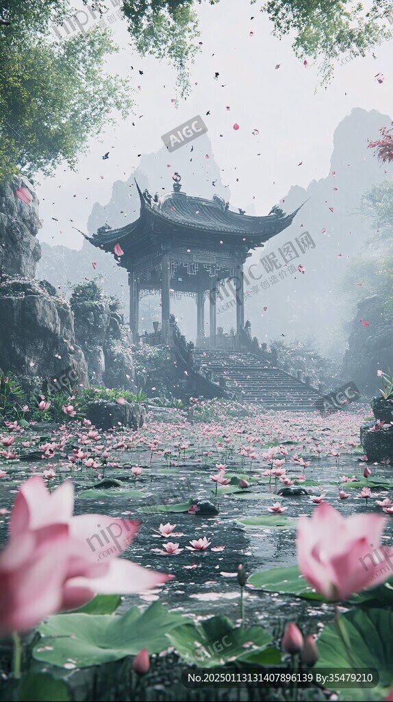 荷花大場景