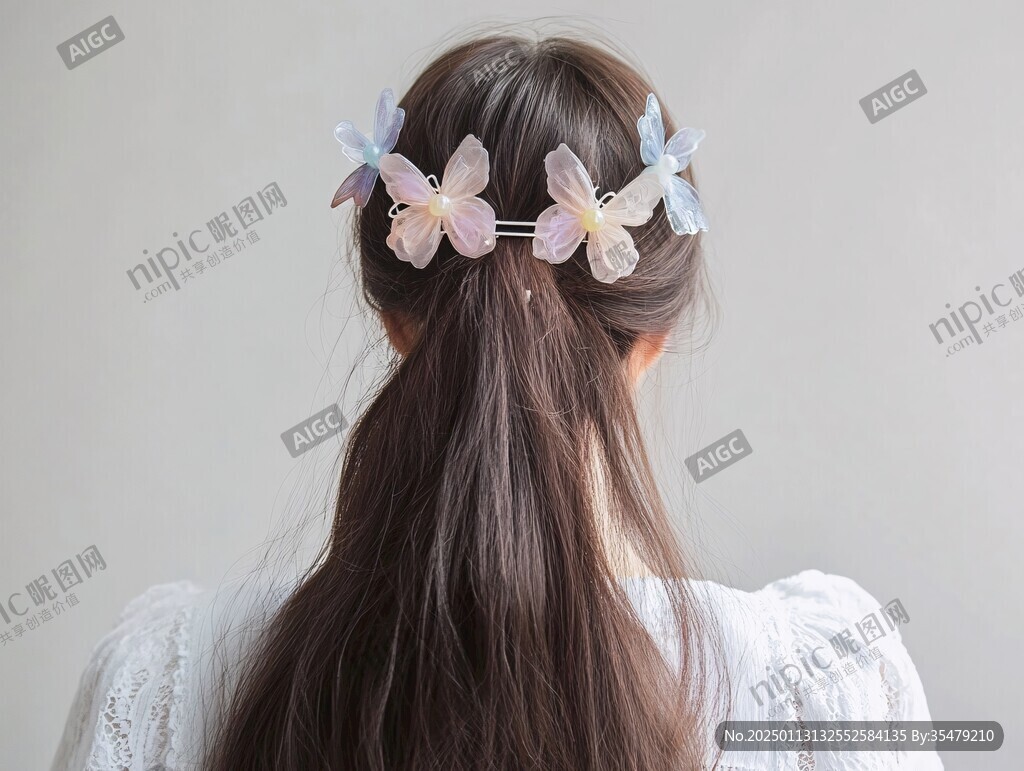 頭發(fā)帶花朵