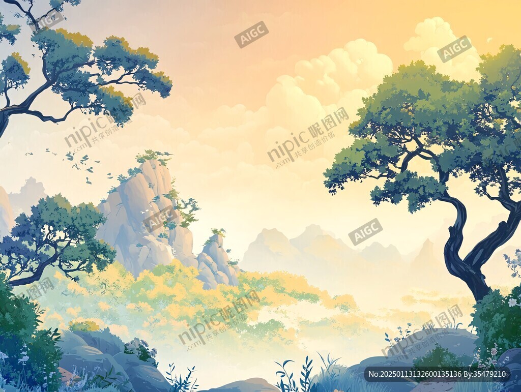 風(fēng)景場景插畫