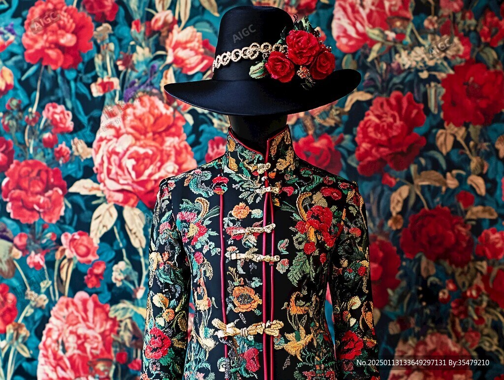 中式旗袍服飾特寫