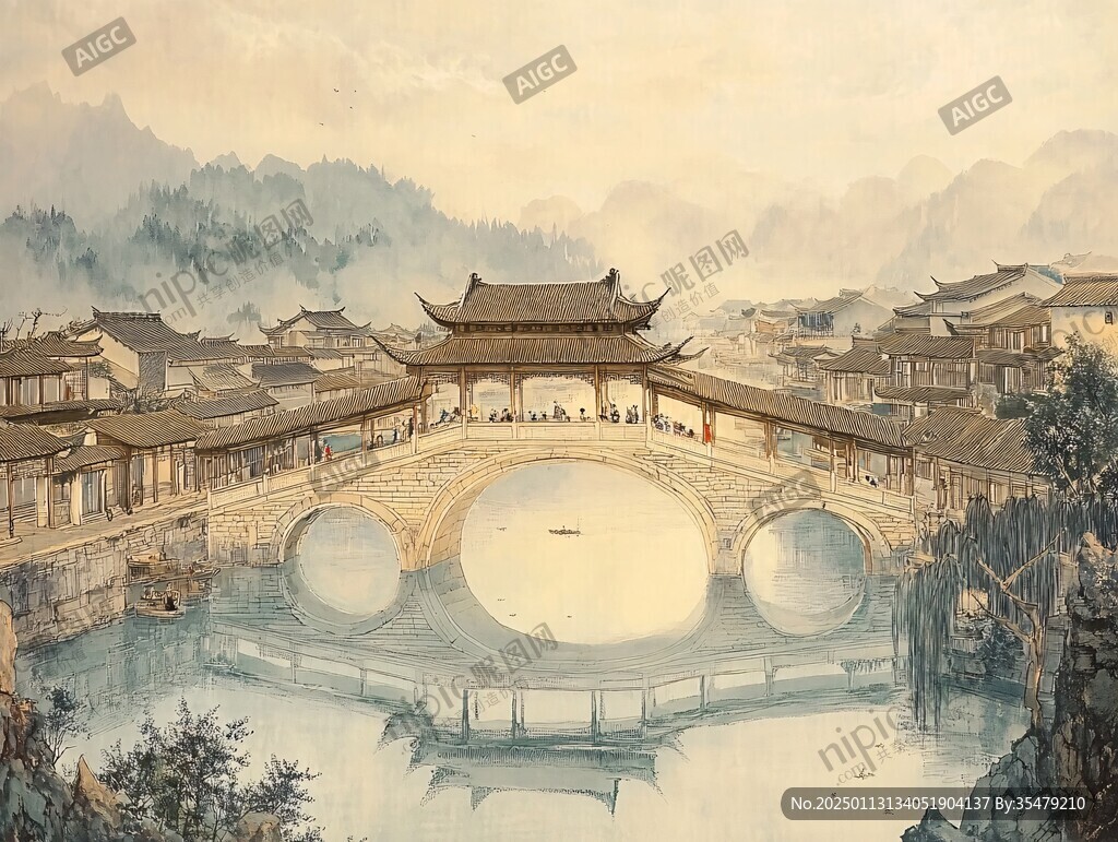 古橋插畫