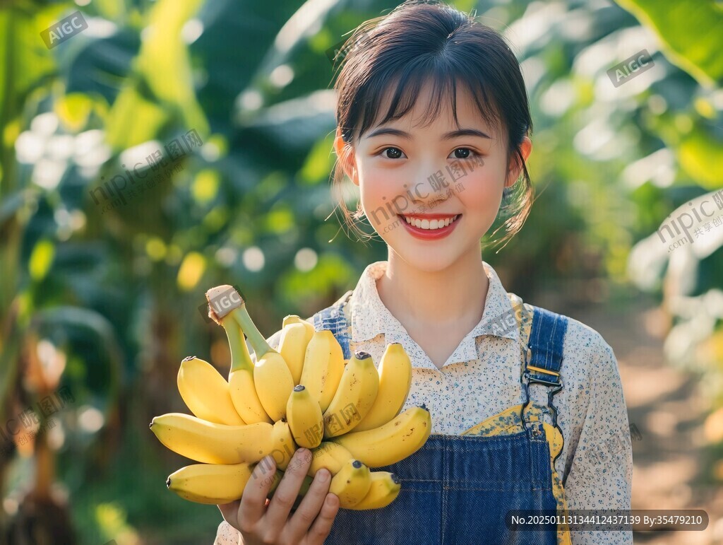 剛采摘香蕉