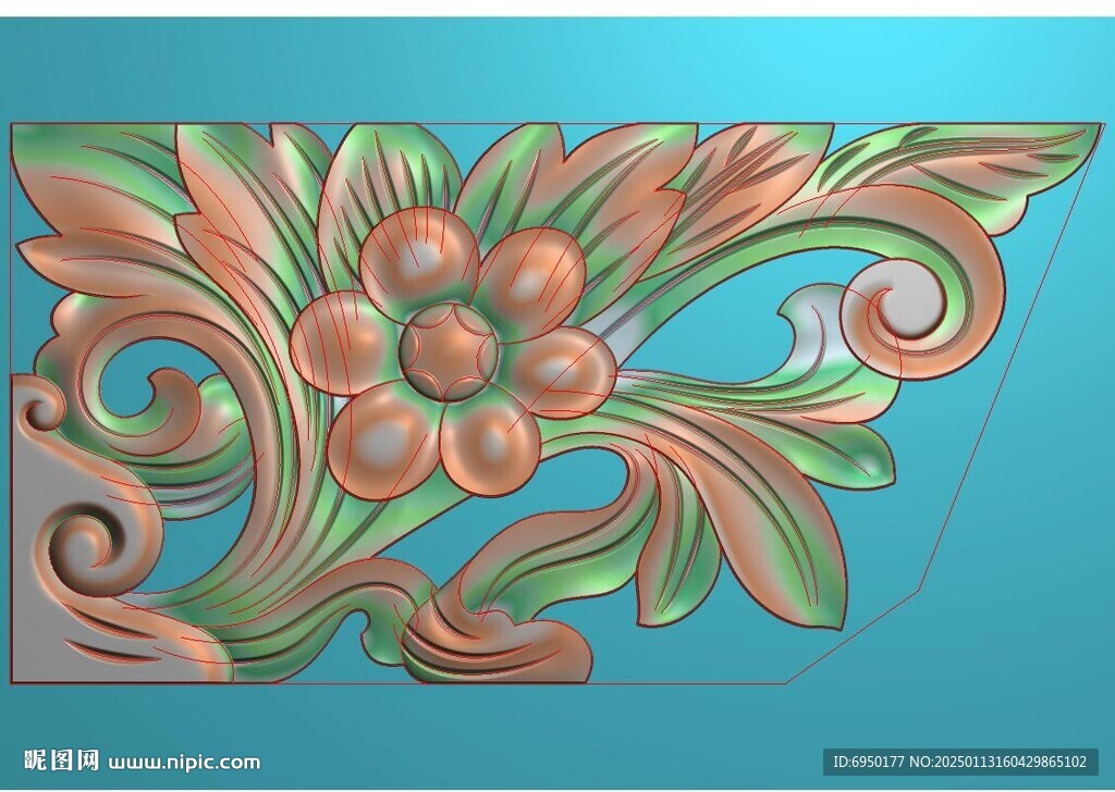 古建洋花角花門(mén)花貼花精雕灰度