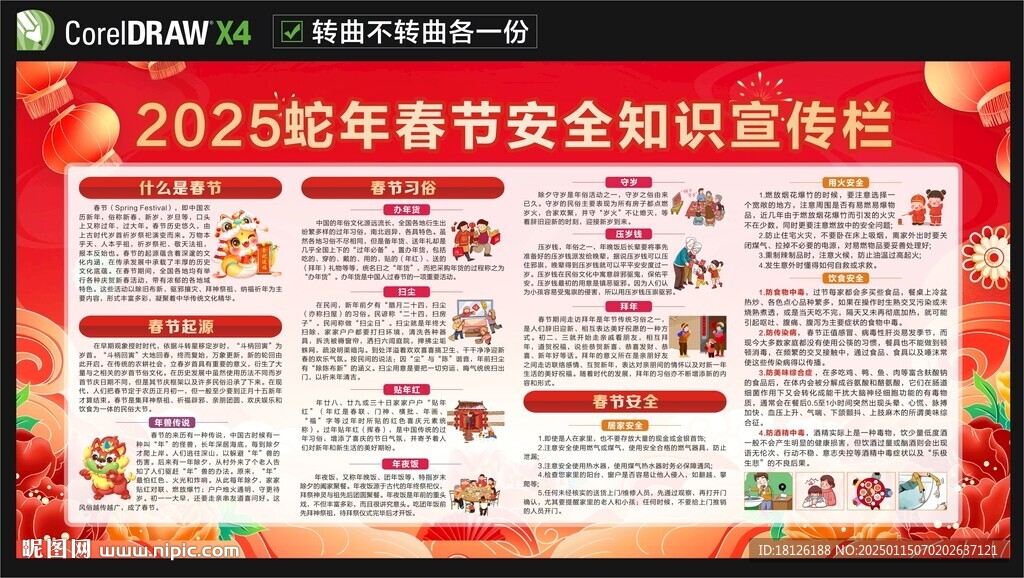 春節(jié)安全知識(shí)宣傳欄