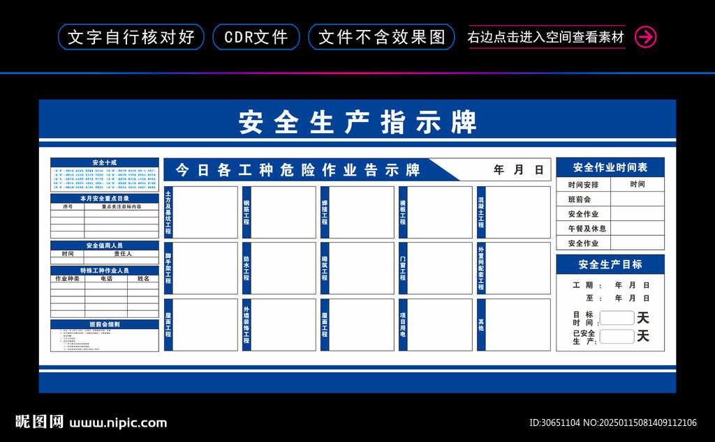 安全生產(chǎn)指示牌