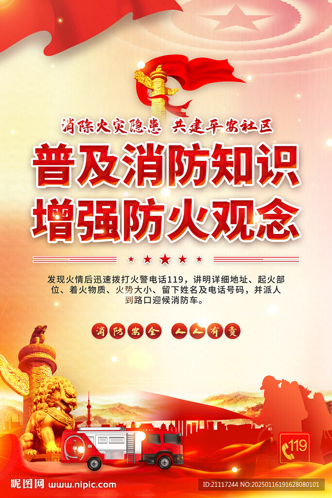 社區(qū)消防安全海報